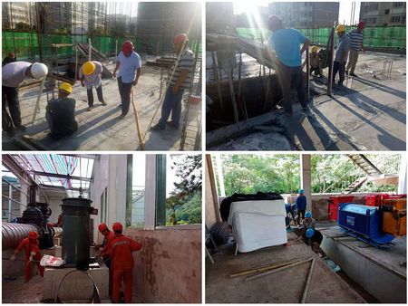 陜煤建設(shè)天工公司施工現(xiàn)場烈日下的“剪影”