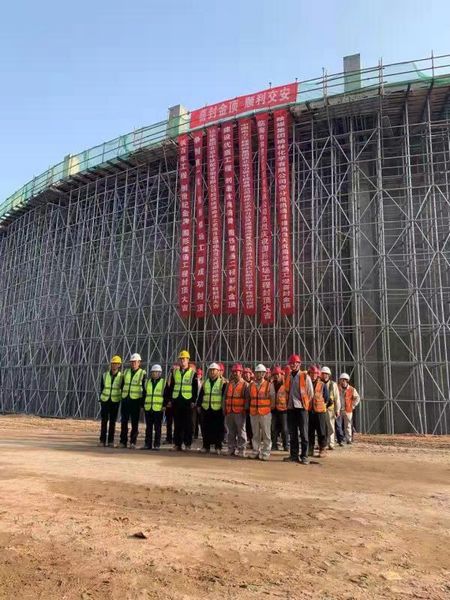 陜煤建設天工公司圓形煤場工程喜登金頂順利移交